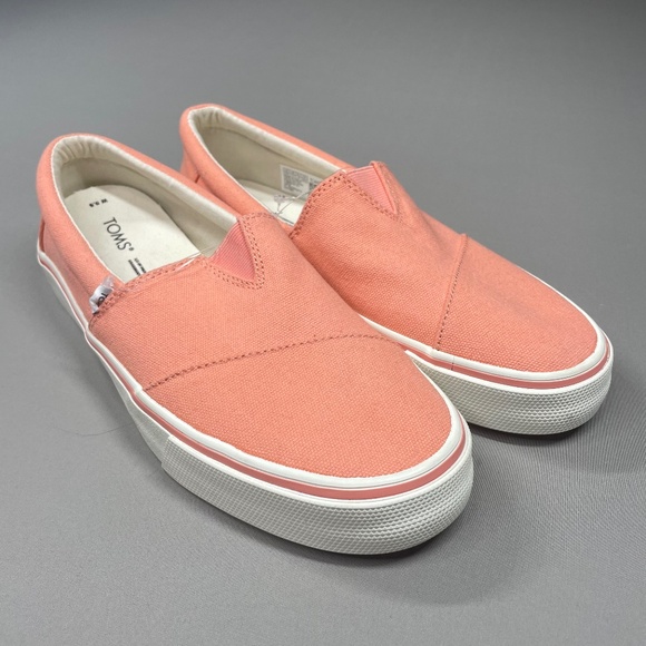 Toms Shoes - NEW Toms Shoes Womens 9.5 pink canvas alpargata slip on casual classic colorful